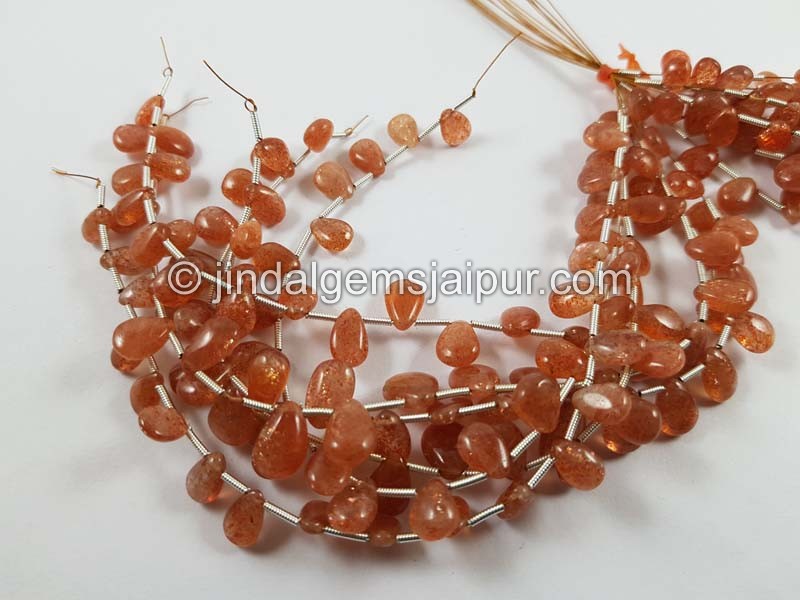 Sunstone Smooth Pear Beads